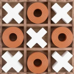 Jeu de morpion en MDF Tic Tac (Orange)