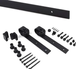 Kit de quincaillerie pour porte coulissante suspendue en bois Barn (Sans fermeture amortie)