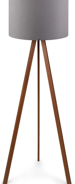Lampadaire en MDF et PVC Floor (Gris et marron)