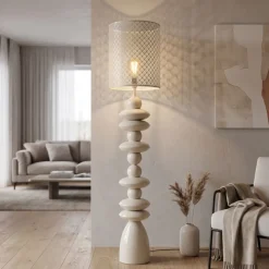 Lampadaire en métal Carl 33 x 160 cm