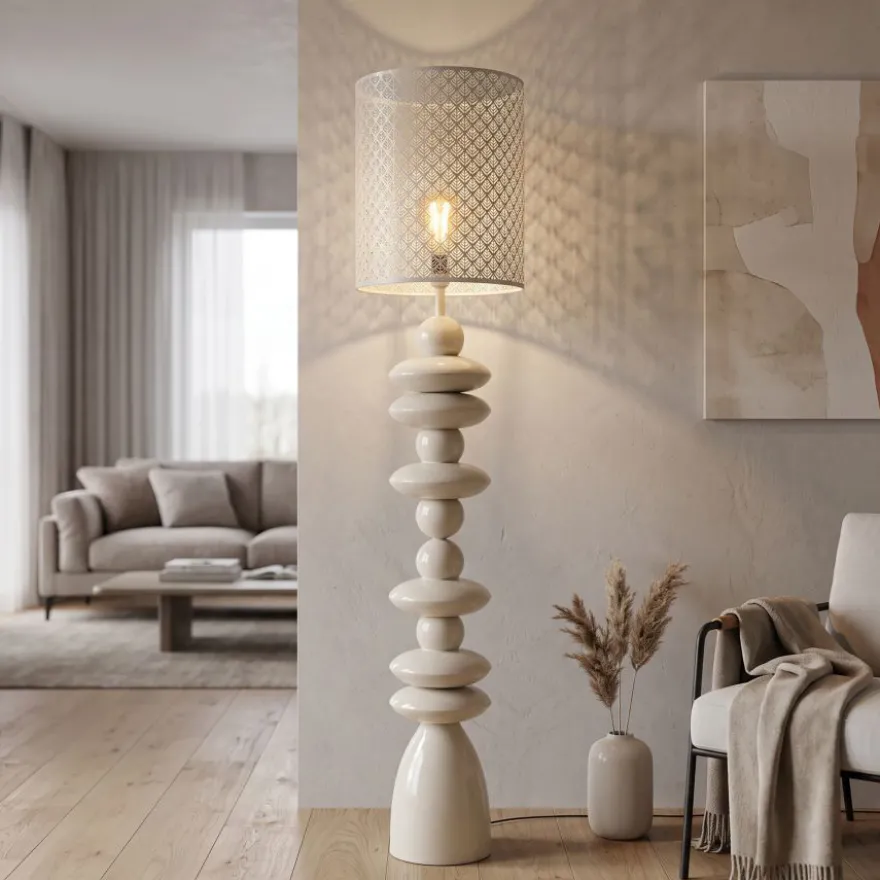 Lampadaire en métal Carl 33 x 160 cm