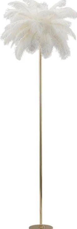 Lampadaire en métal et plastique Palm 55 x 160 cm (Blanc)