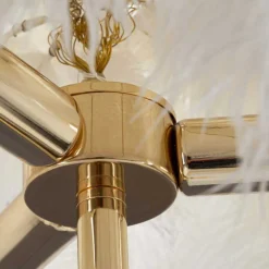 Lampadaire en métal et plastique Palm 55 x 160 cm (Blanc)