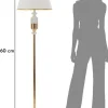 Lampadaire en métal Gipsy 40 x 160 cm
