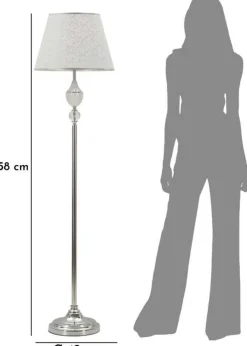 Lampadaire en métal Kody 40 x 158 cm