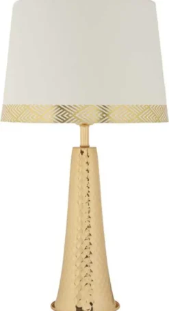 Lampe de table en métal Tower 30 x 54 cm (Doré)