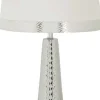 Lampe de table en métal Tower 30 x 54 cm (Argent)