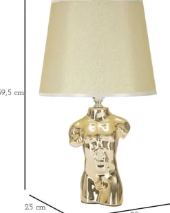 Lampe à poser en céramique Buste glam (Homme)
