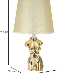 Lampe à poser en céramique Buste glam (Femme)