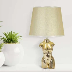 Lampe à poser en céramique Buste glam (Femme)