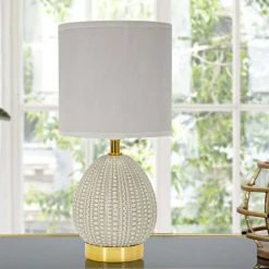Lampe à poser en céramiqueet métal Flavi 15 x 30.5 cm (Gris)
