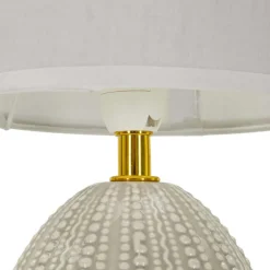 Lampe à poser en céramiqueet métal Flavi 15 x 30.5 cm (Gris)