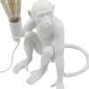 Lampe à poser en polyrésine Monkey 33 x 33 x 32 cm (Blanc)