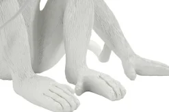 Lampe à poser en polyrésine Monkey 33 x 33 x 32 cm (Blanc)
