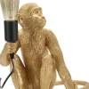 Lampe à poser en polyrésine Monkey 33 x 33 x 32 cm (Doré)
