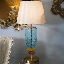 Lampe à poser en verre et métal Colorful 35 x 73 cm