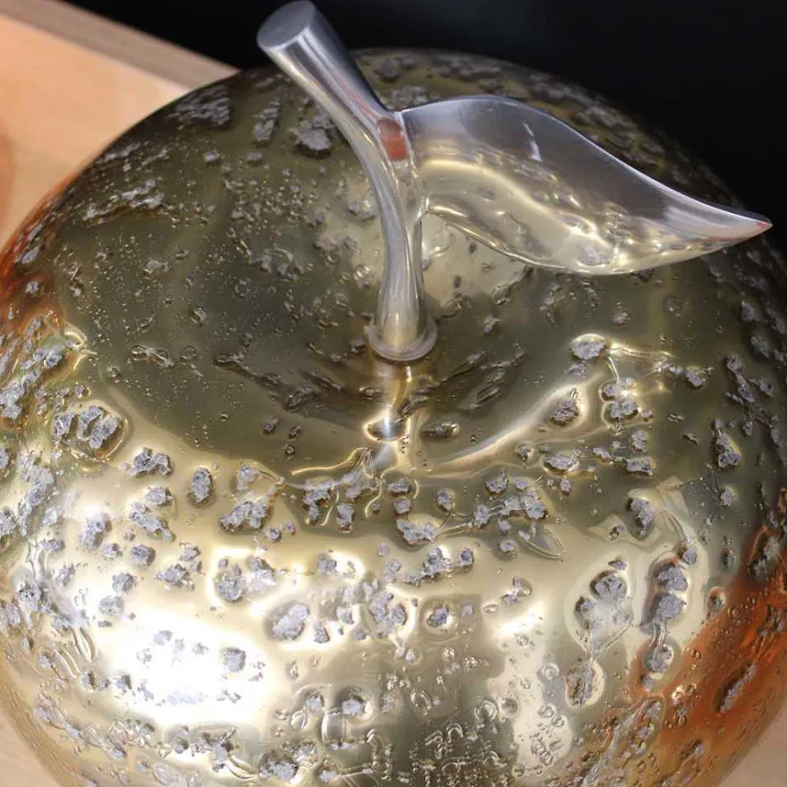 Lampe à poser en verre pomme Manzana (Or)