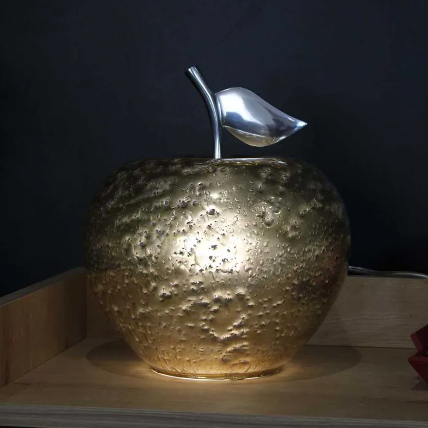 Lampe à poser en verre pomme Manzana (Or)