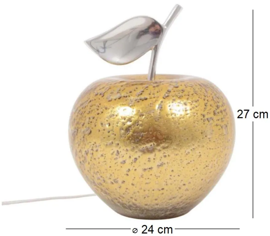 Lampe à poser en verre pomme Manzana (Or)