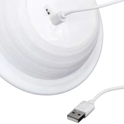 Lampe ronde avec support en bois Saturne