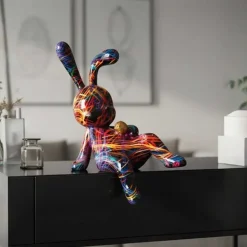 Lapin décoratif en polyrésine Psyco (Modèle 2)