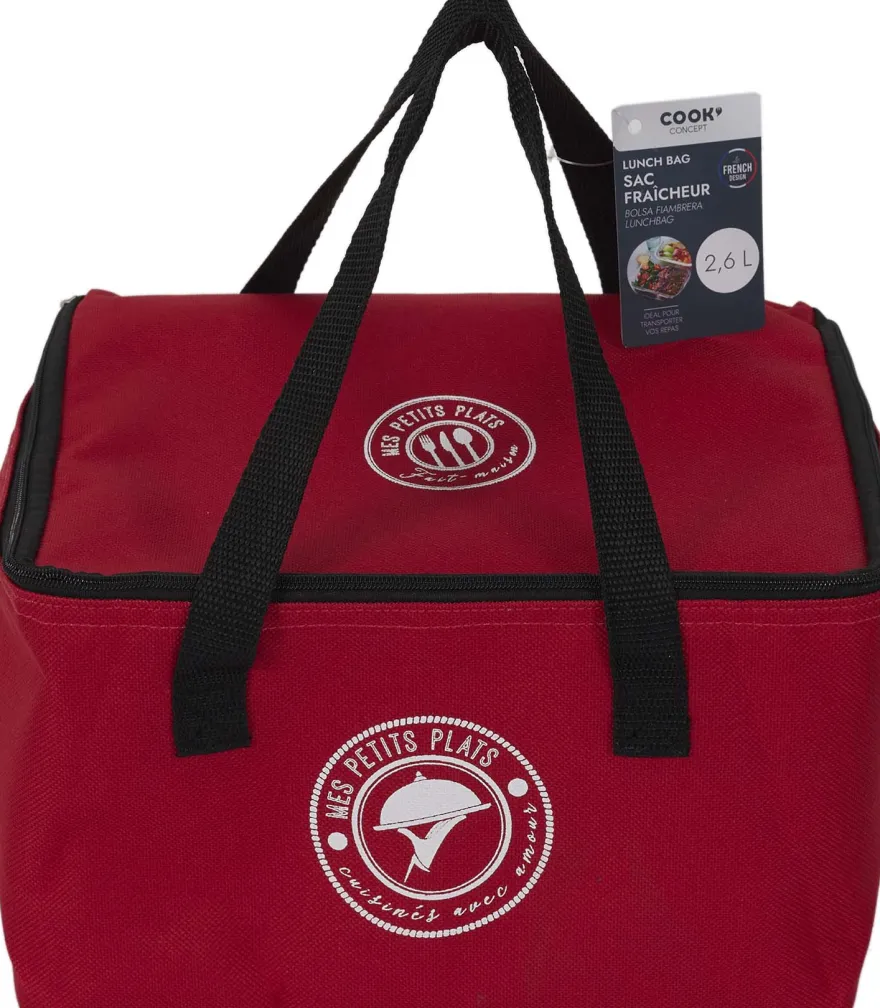 Lunch bag fraicheur 2.6 litres (Rouge foncé)