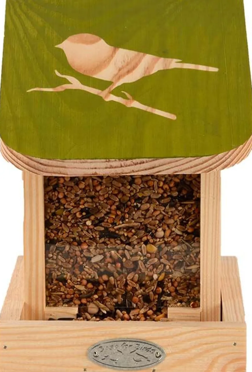 Mangeoire silo en bois Pochoir