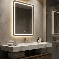 Miroir avec bandeau led 3 couleurs 60 x 3.5 x 80 cm (Rectangulaire)