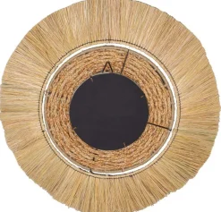 Miroir en raphia et jute 77 cm