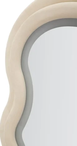 Miroir mural en MDF avec led intégrés Frame 60 x 160 cm (Crème)