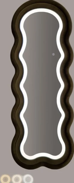 Miroir mural en MDF avec led intégrés Frame 60 x 160 cm (Vert)