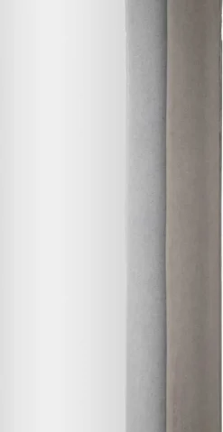Miroir mural en velours Cloé 60 x 4 x 160 cm (Gris)