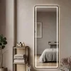 Miroir à poser ou à suspendre avec bandeau led Léonie 70 x 170 cm (Rectangulaire)