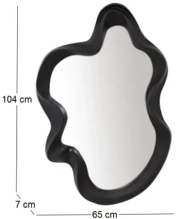 Miroir vague en polyéthylène Optik (Noir)