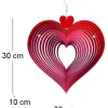 Mobile à vent coeur rouge (30 x 30 x 10 cm)