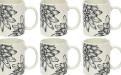 Mug en porcelaine Cottage 35 cl (Lot de 6) (Gris)