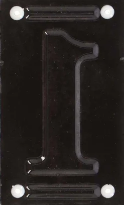 Numéro de maison en fer émaillé (Chiffre 1)