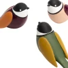 Oiseaux colorés à poser en polyérsine (Lot de 3)