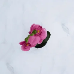 Orchidée artificielle pot en céramique 30 cm (Fuschia)