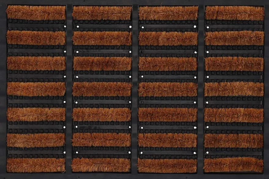 Paillasson caoutchouc et brosses dures en fibres de coco
