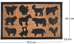 Paillasson coco et caoutchouc Animaux de la ferme