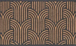 Paillasson en fibres de coco et caoutchouc avec motifs 75 x 45 cm (Art déco)