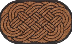 Paillasson en fibres de coco tissé et caoutchouc
