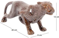 Panthère en céramique Spirit (Marron)
