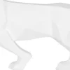 Panthère en résine mat Origami (Blanc)