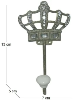 Patère 1 crochet Crown 13.2 cm