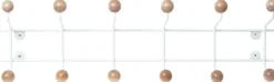 Patère 12 crochets en bois Saturnus (Blanc et bois clair)