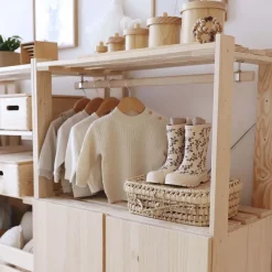 Penderie en pin massif Nova (76.5 x 38.5 x 110 cm)