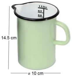 Pichet gradué en émail 1 litre