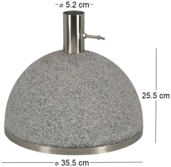 Pied de parasol granit 31,5kg (Gris clair)
